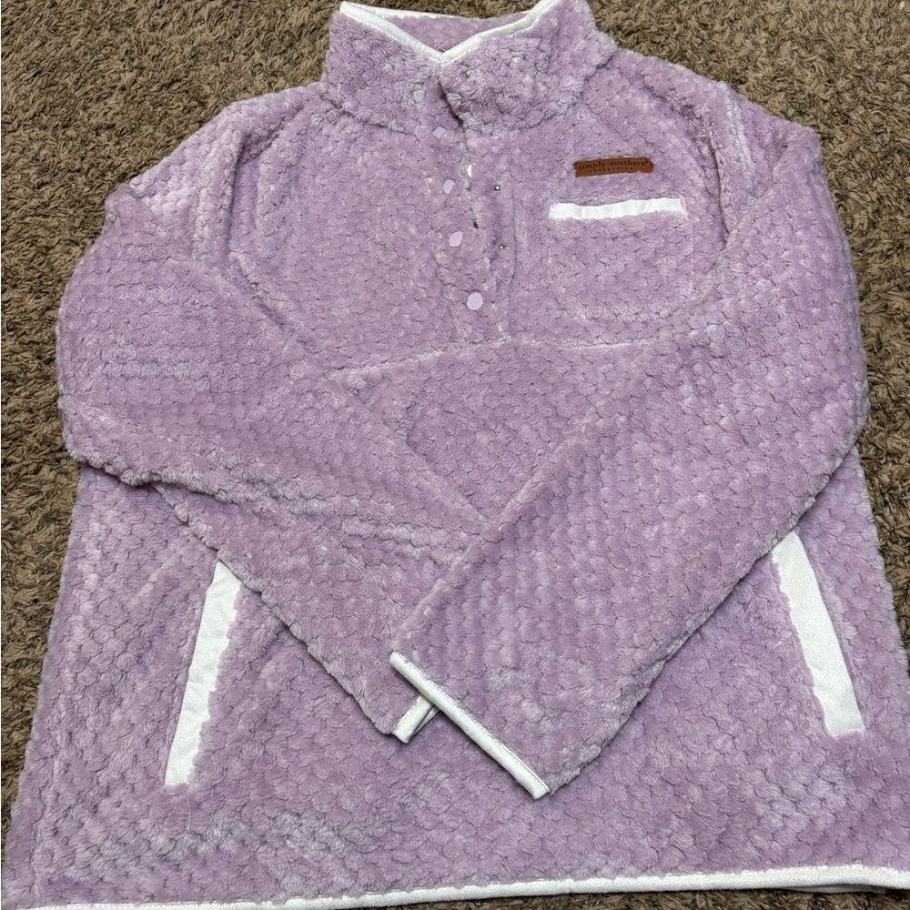 Simply Southern Lilac Fleece with Ivory Details